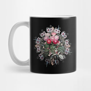 Vintage Seven Sister's Rose Floral Wreath Mug